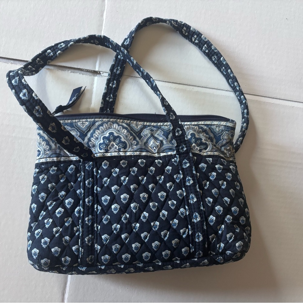 Vera Bradley Blue Quilted Clutch with Wristlet
